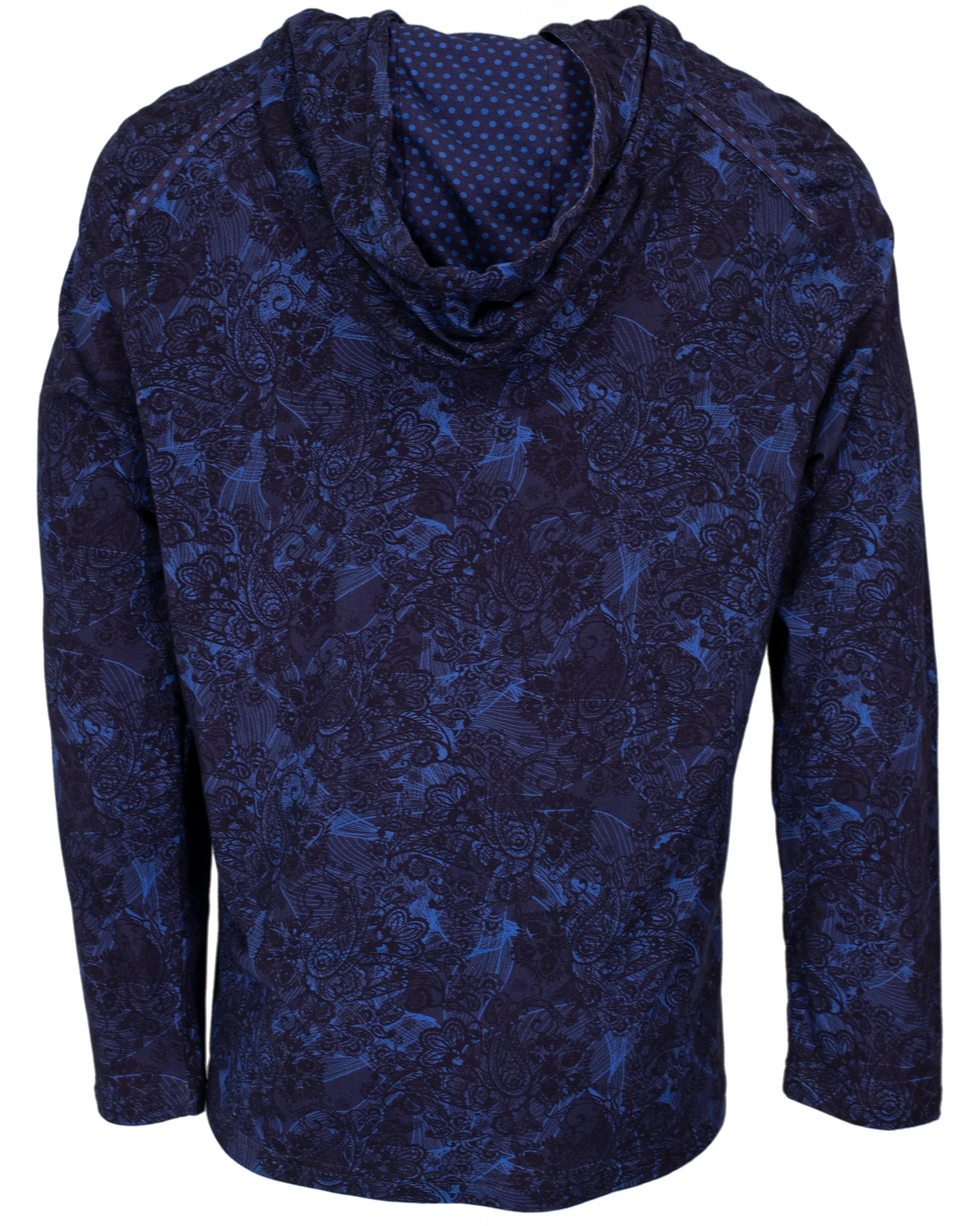 HORACE PAISLEY SWIRL HOODIE IN NAVY