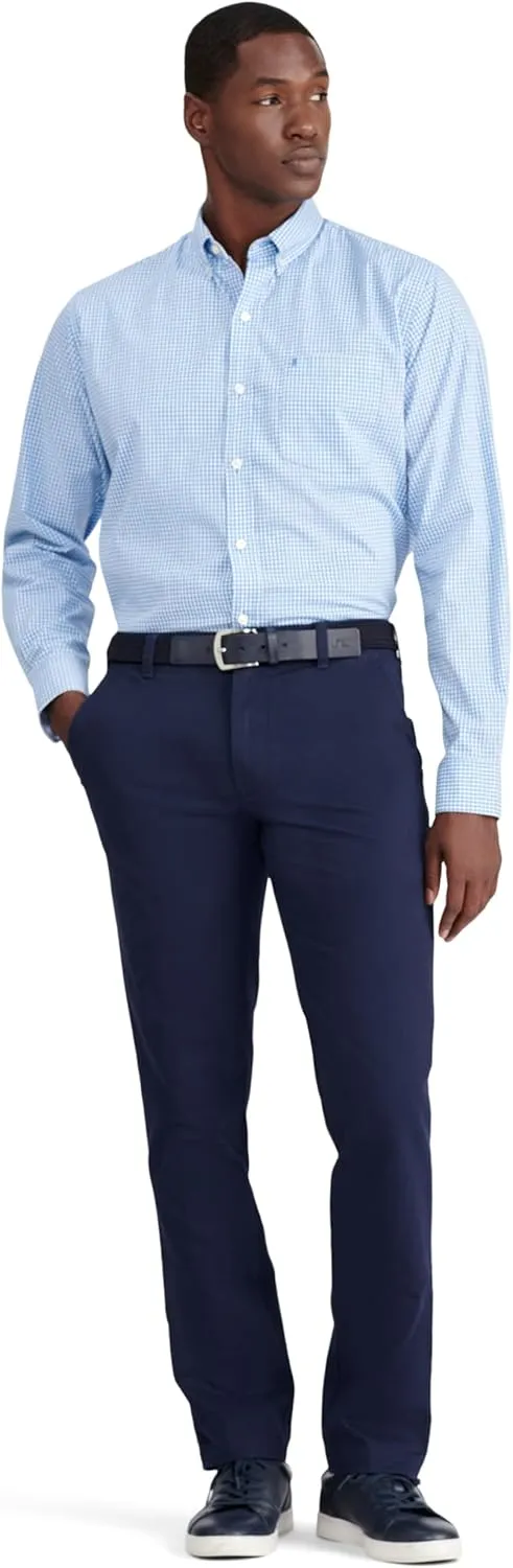 IZOD Men's Performance Comfort Long Sleeve Gingham Button Down Shirt