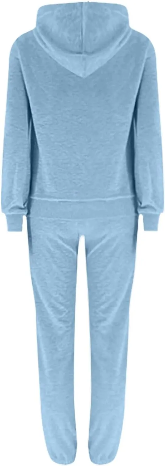 Jogger Sets for Women 2 Piece Lounge Sets Matching Sweat Outfits Oversized Hoodie Sweatsuits Comfy Joggers Tracksuit