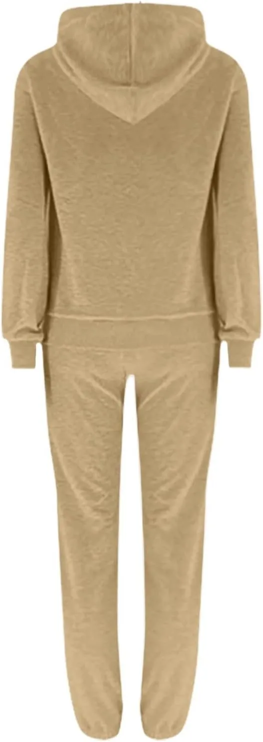 Jogger Sets for Women 2 Piece Lounge Sets Matching Sweat Outfits Oversized Hoodie Sweatsuits Comfy Joggers Tracksuit