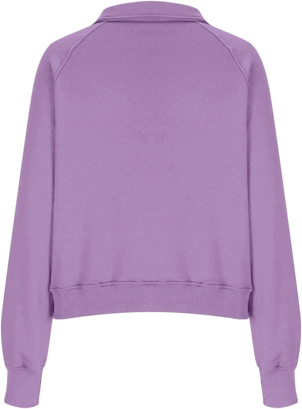 Ladies Stand Collar Hoodie Trendy Plus Fleece Sweatshirt 2024 Solid Color Loose Long Sleeve Comfy Slim Half Zip Pullover