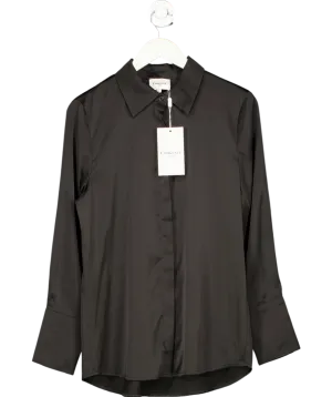 LAW & CO Choklate Camille Satin Shirt Black UK L
