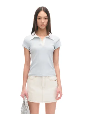 Light Blue Seaside Holiday Polo Tee