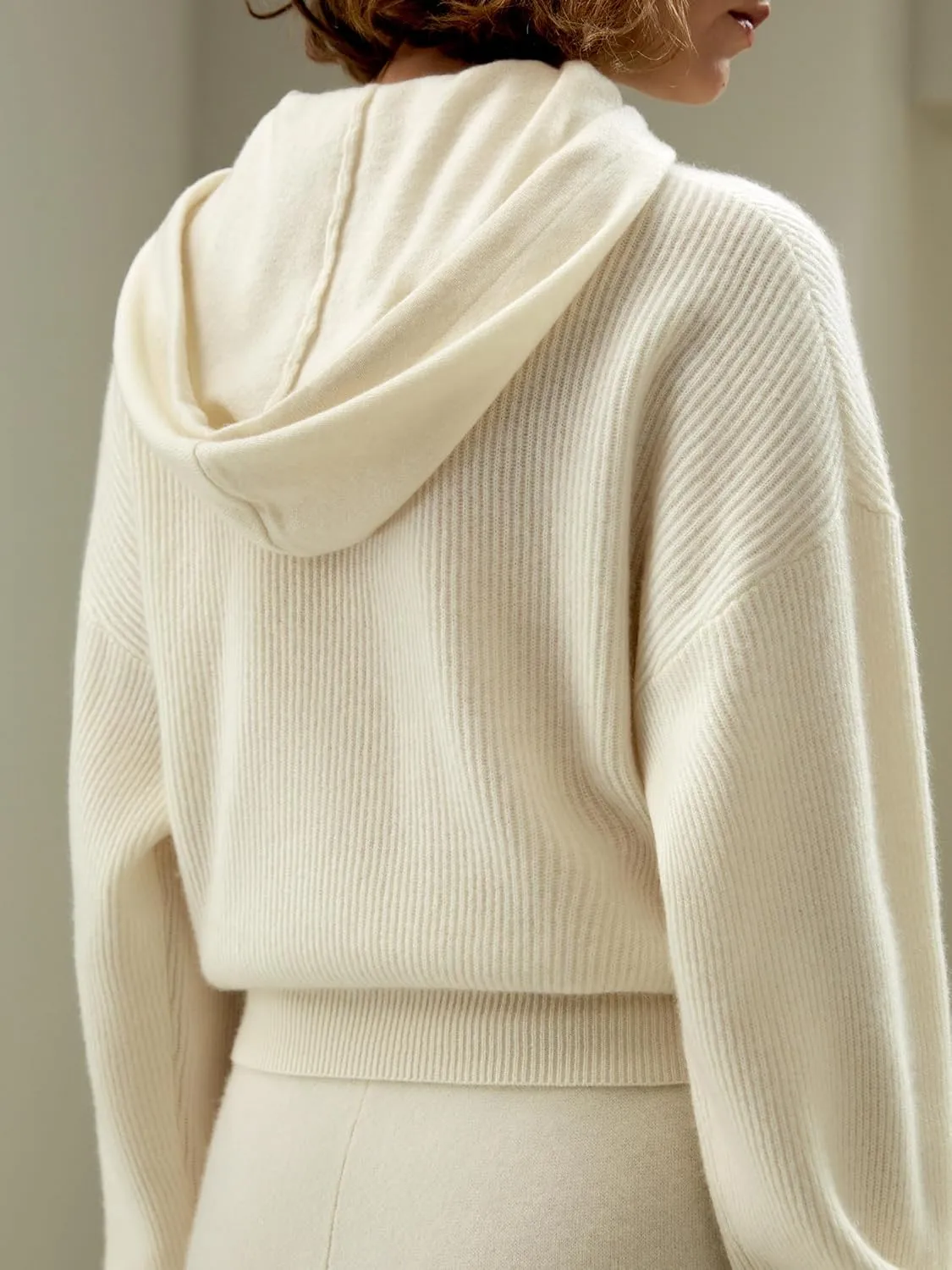 LilySilk Womens Pullover Sweater 100% Cashmere Oversized Hoodie with Detached Hood for Fall & Winter Causal
