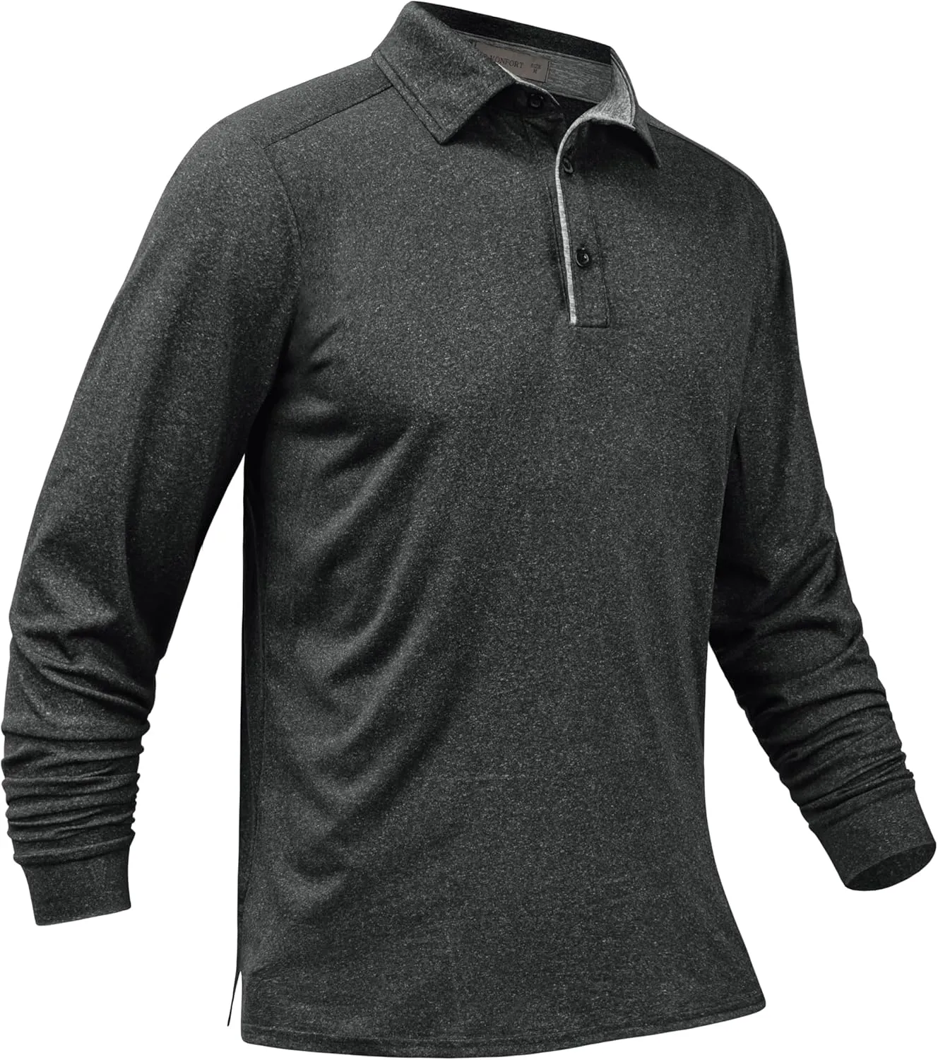 Long Sleeve Polo Shirts for Men Casual Dress Polo Tee Shirts Lightweight Quick Dry Collared Golf Shirt