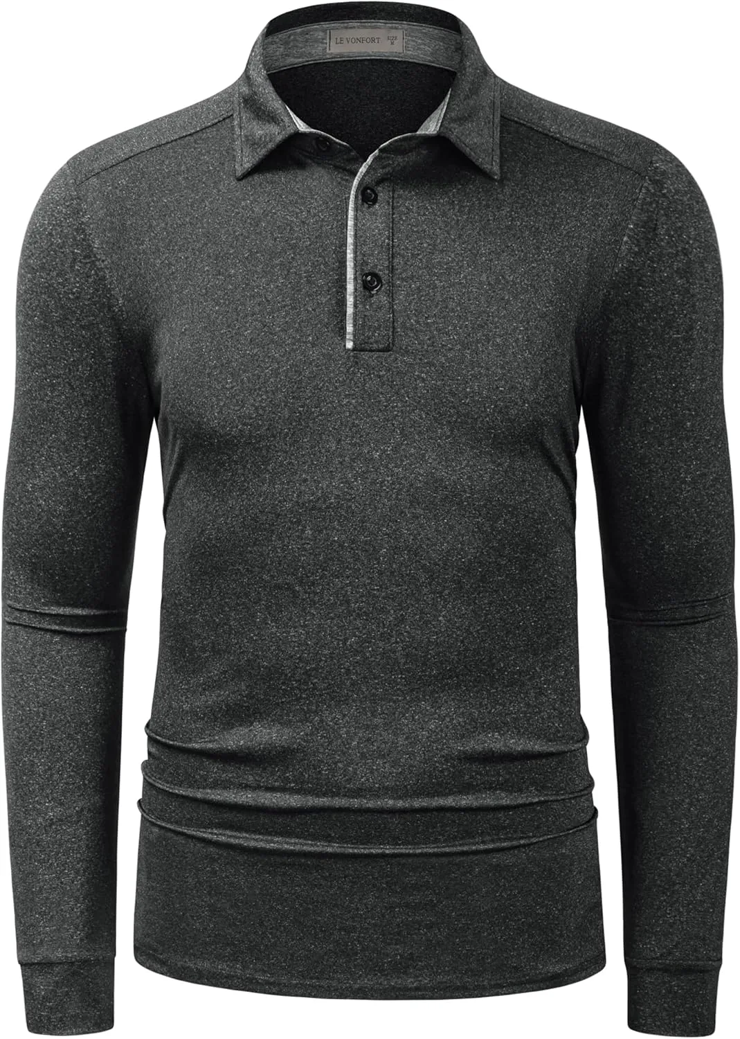 Long Sleeve Polo Shirts for Men Casual Dress Polo Tee Shirts Lightweight Quick Dry Collared Golf Shirt