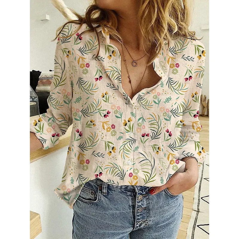 Loose Floral Print Cardigans