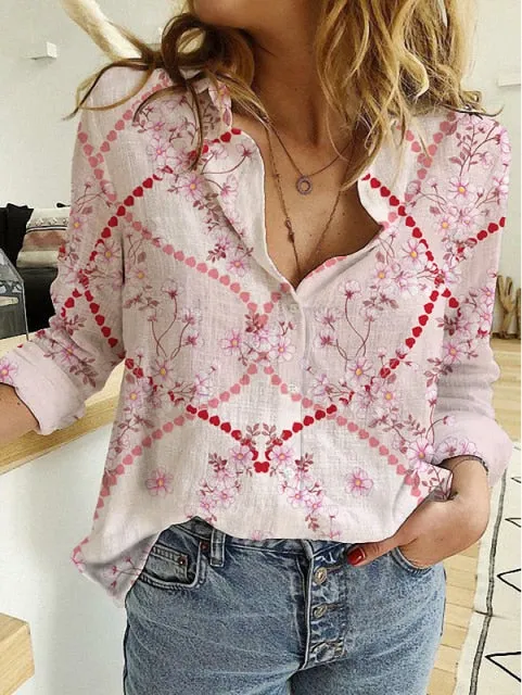 Loose Floral Print Cardigans