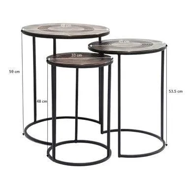 Marrakesh Gold Side Table (3/Set)