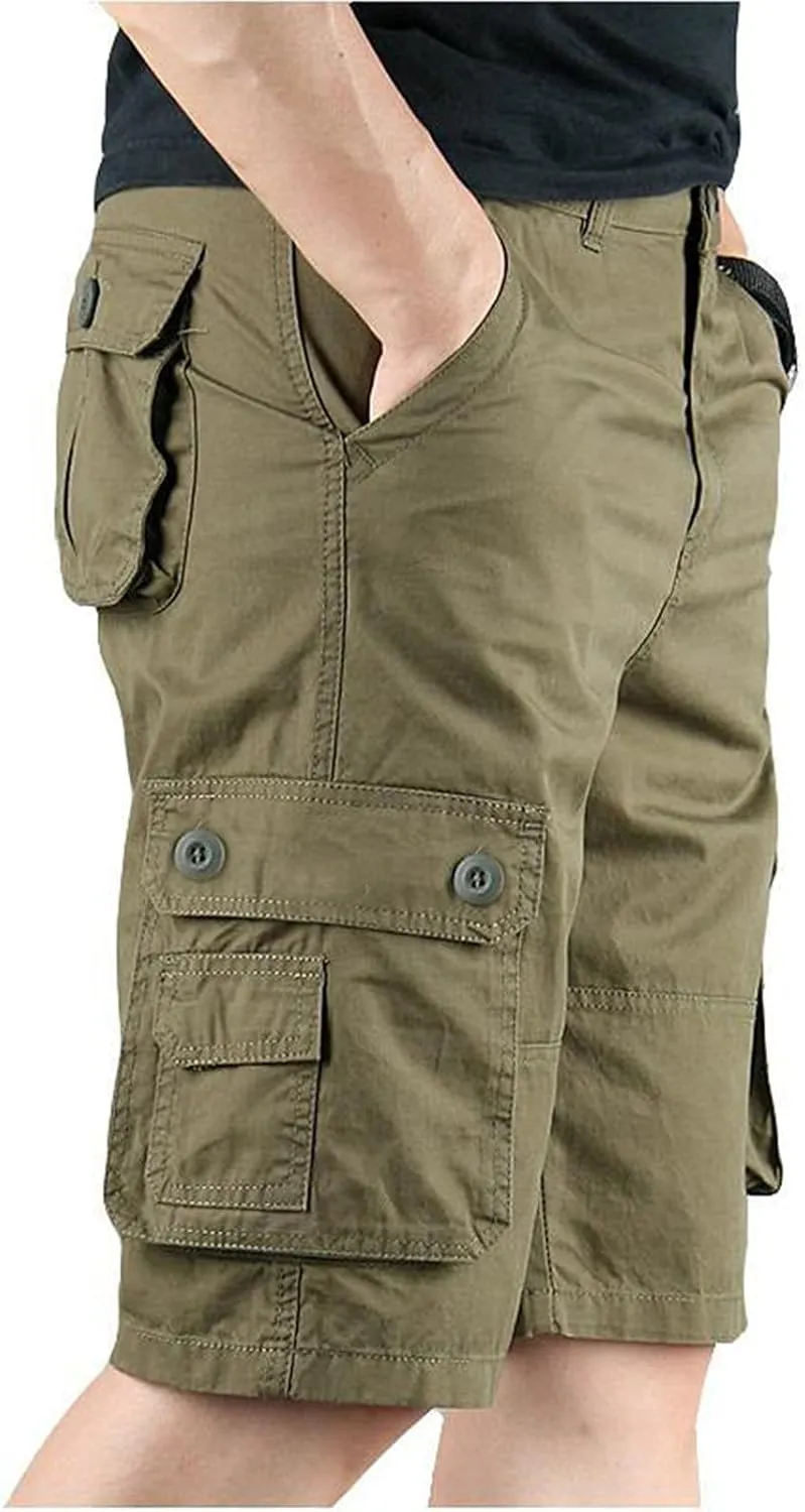 Men Shorts with Multi-Pocket Overalls and Men's Pants Summer Leisure Fashion Men's Pants Mens Cargo Chaps Shorts for