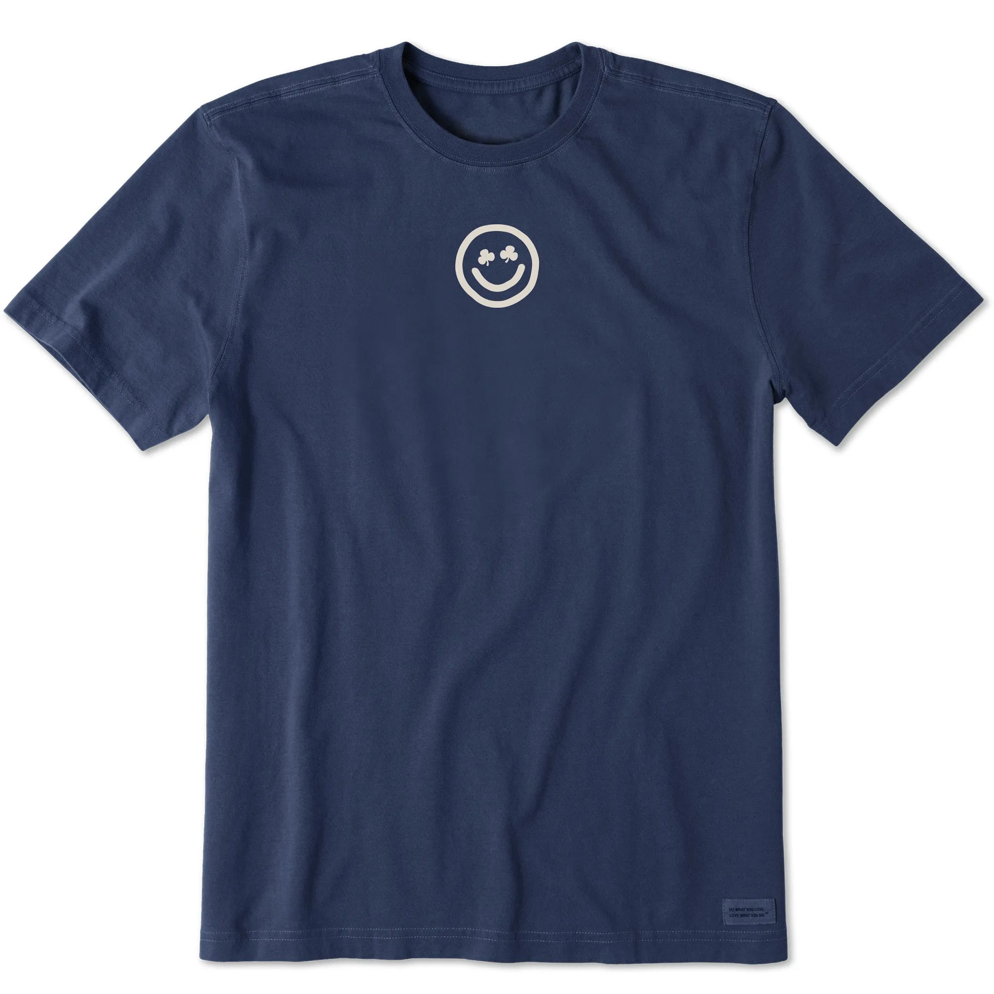 Men's Clean Clover Smile Face Short Sleeve Crusher Tee