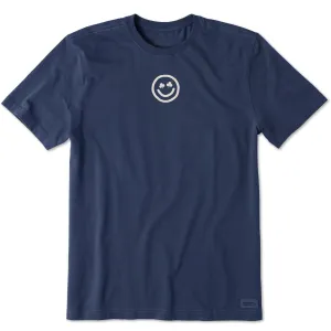 Men's Clean Clover Smile Face Short Sleeve Crusher Tee