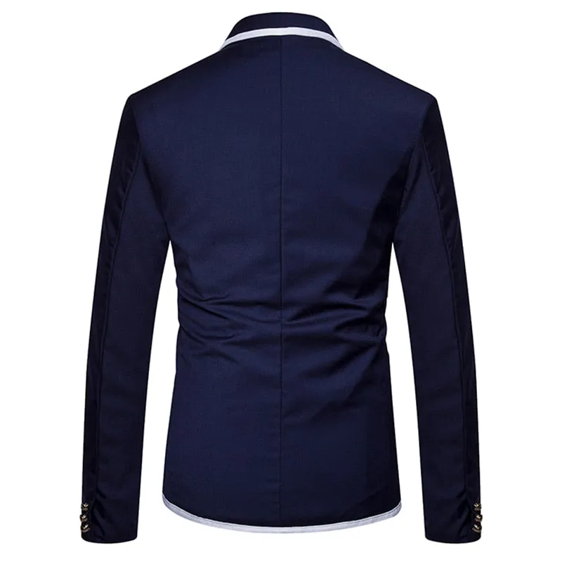 Men's European Designer Prep Border Blazer