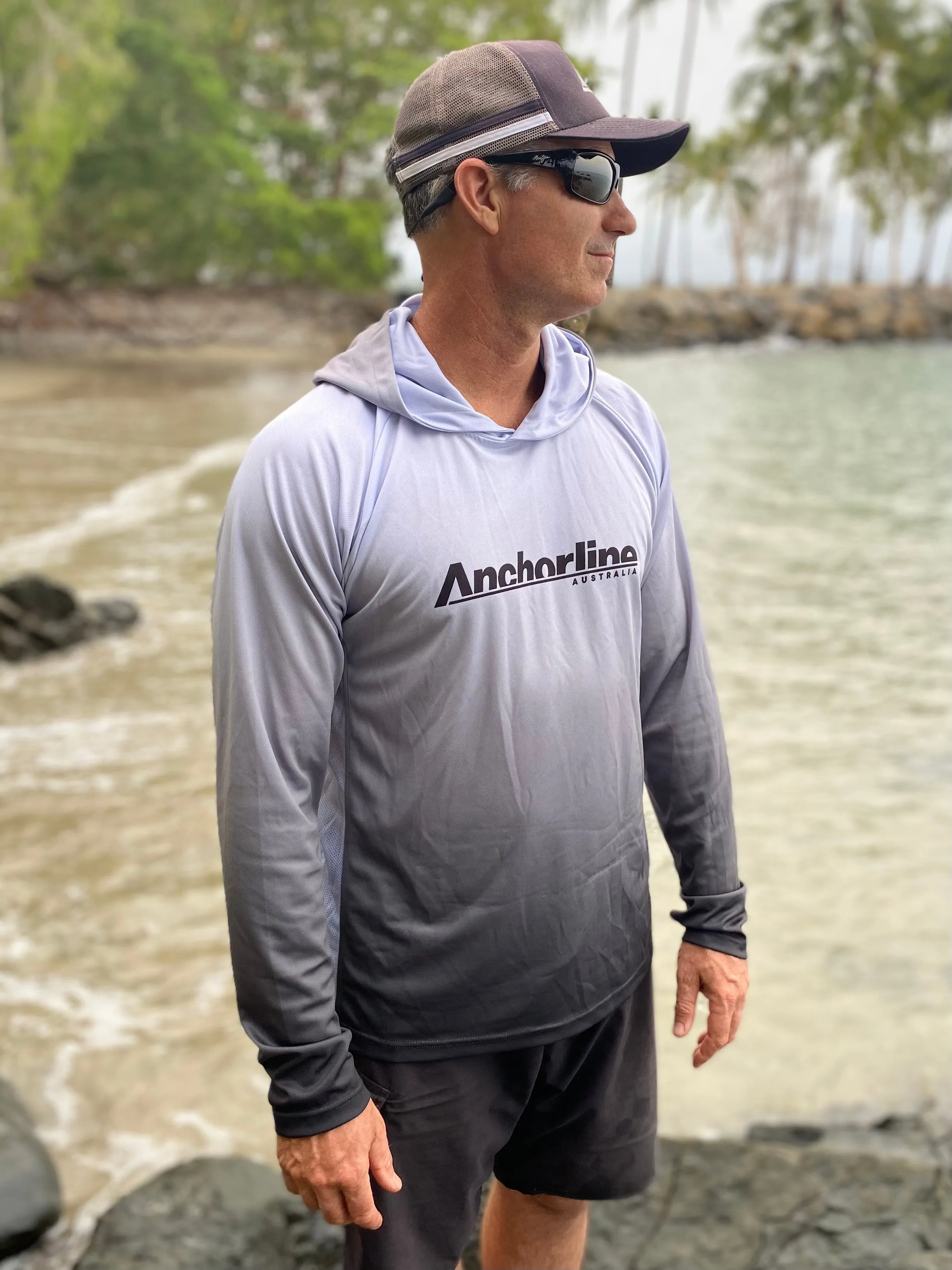 Men's Fishing Shirt - Hooded Mud Crab