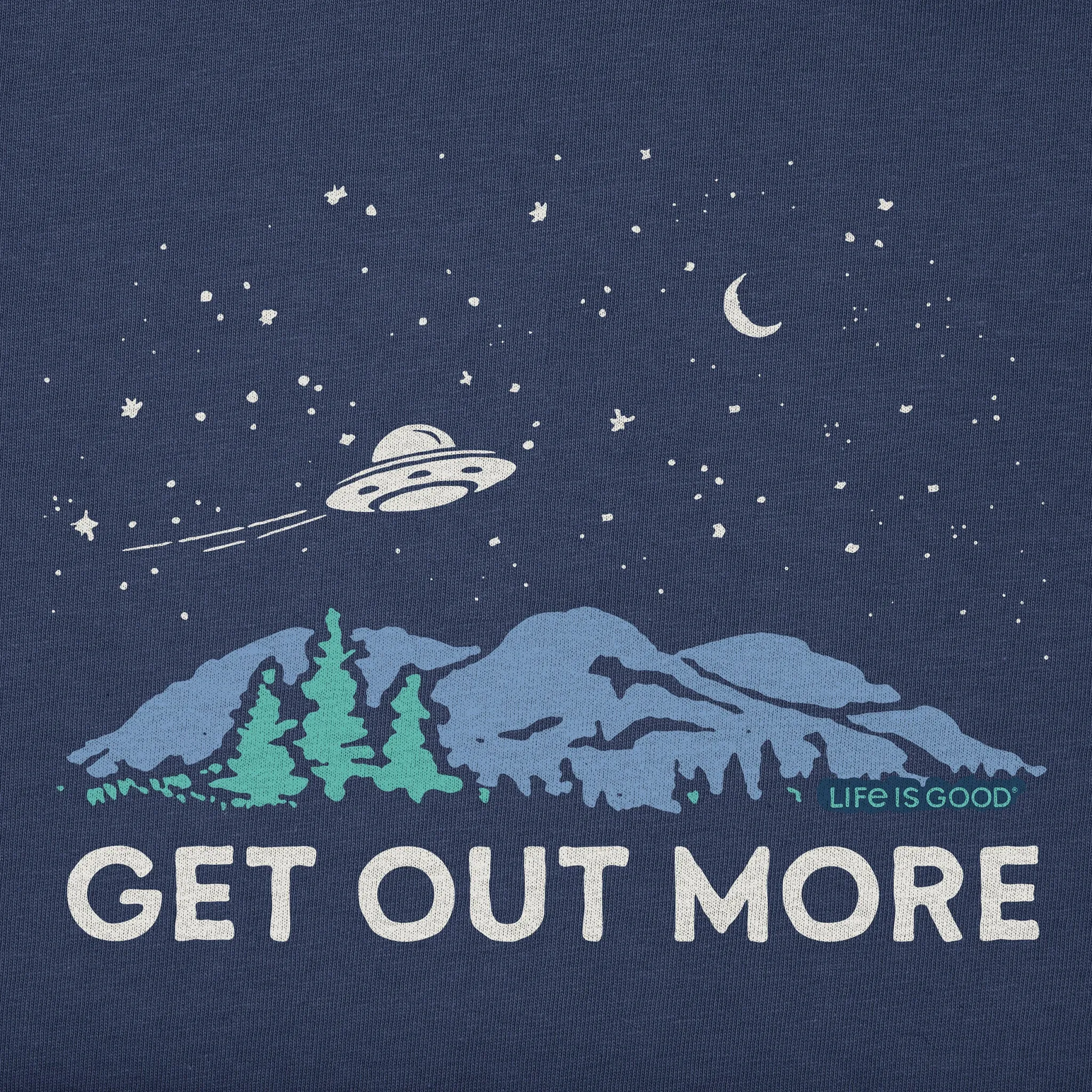 Men's Get Out More UFO Long Sleeve Crusher Tee