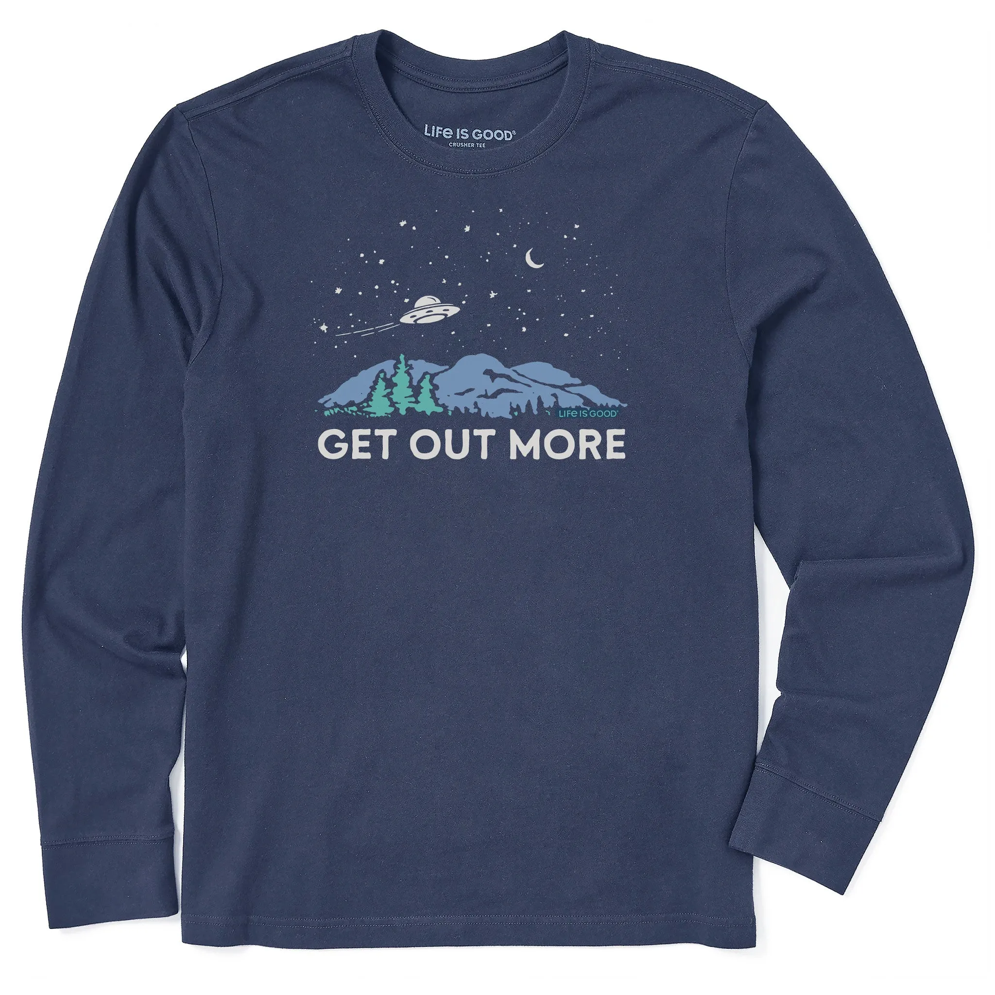 Men's Get Out More UFO Long Sleeve Crusher Tee
