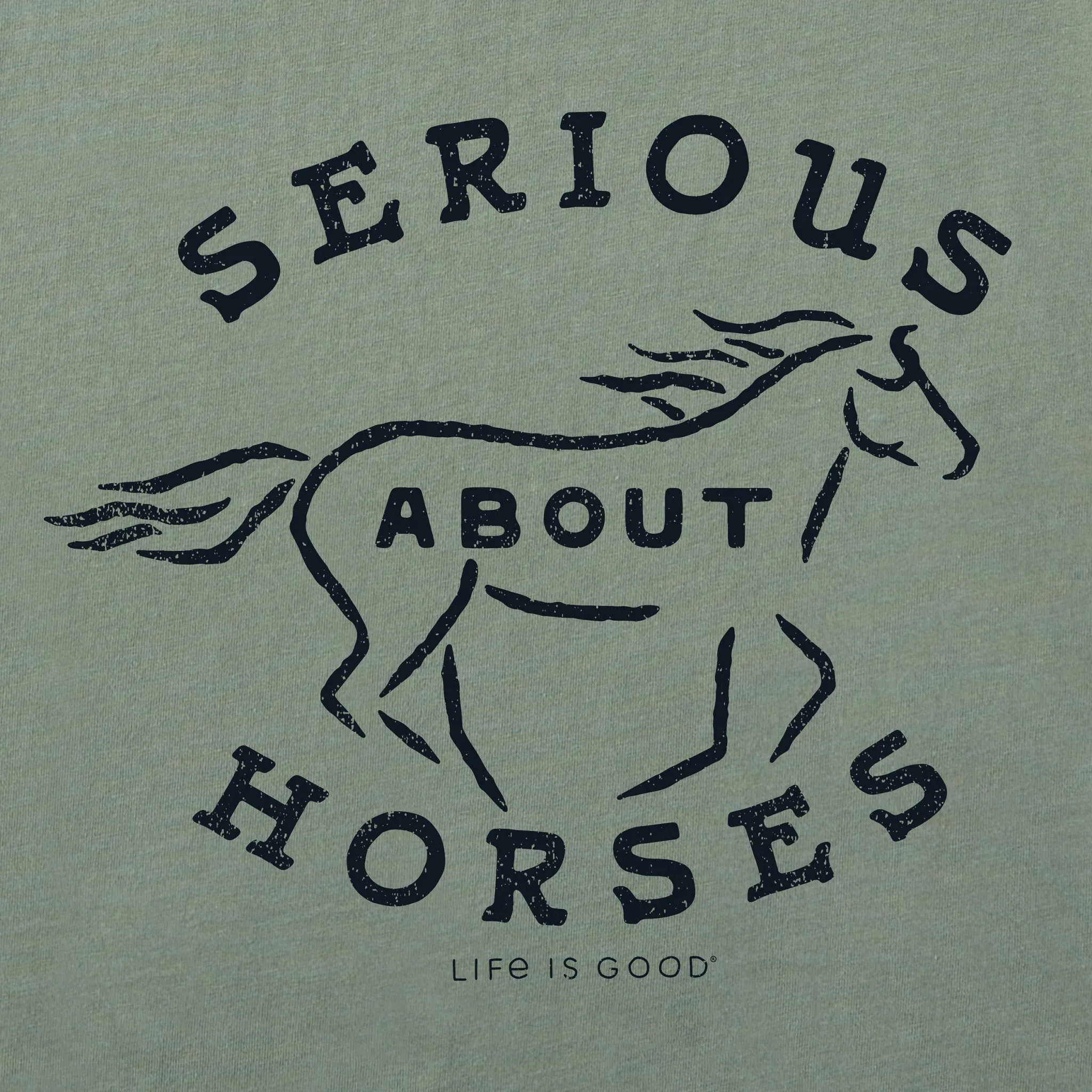 Men's Serious About Horses Short Sleeve Crusher Tee