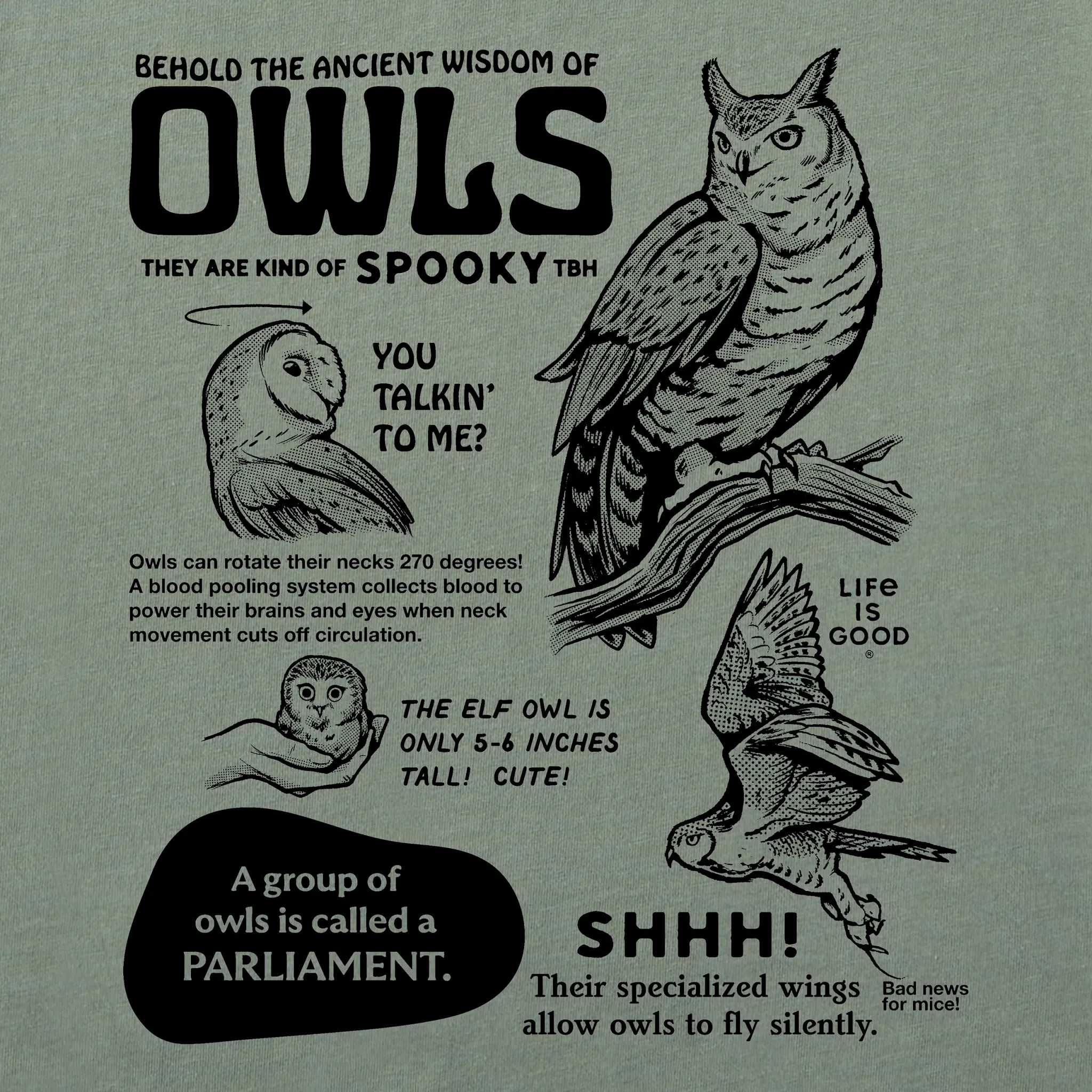 Men's The Wisdom of Owls Short Sleeve Tee
