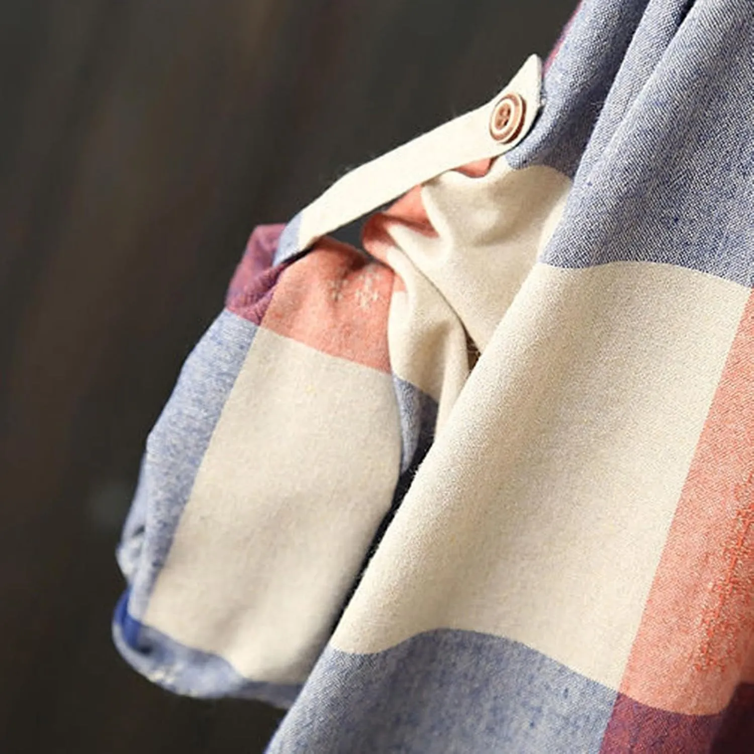 Mid Length Plaid Shirt for Women 2024 Spring and Autumn New Shirt Korean Style Long Sleeved Loose Coat Top