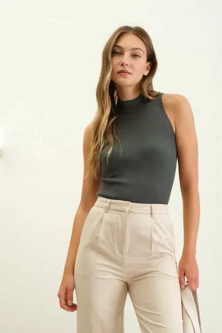 Mock Neck Seamless Tank Top