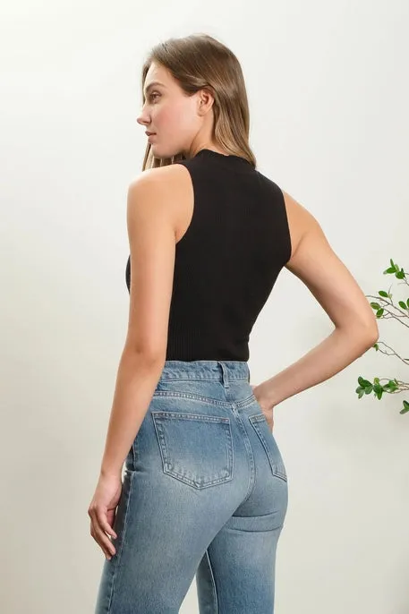 Mock Neck Seamless Tank Top