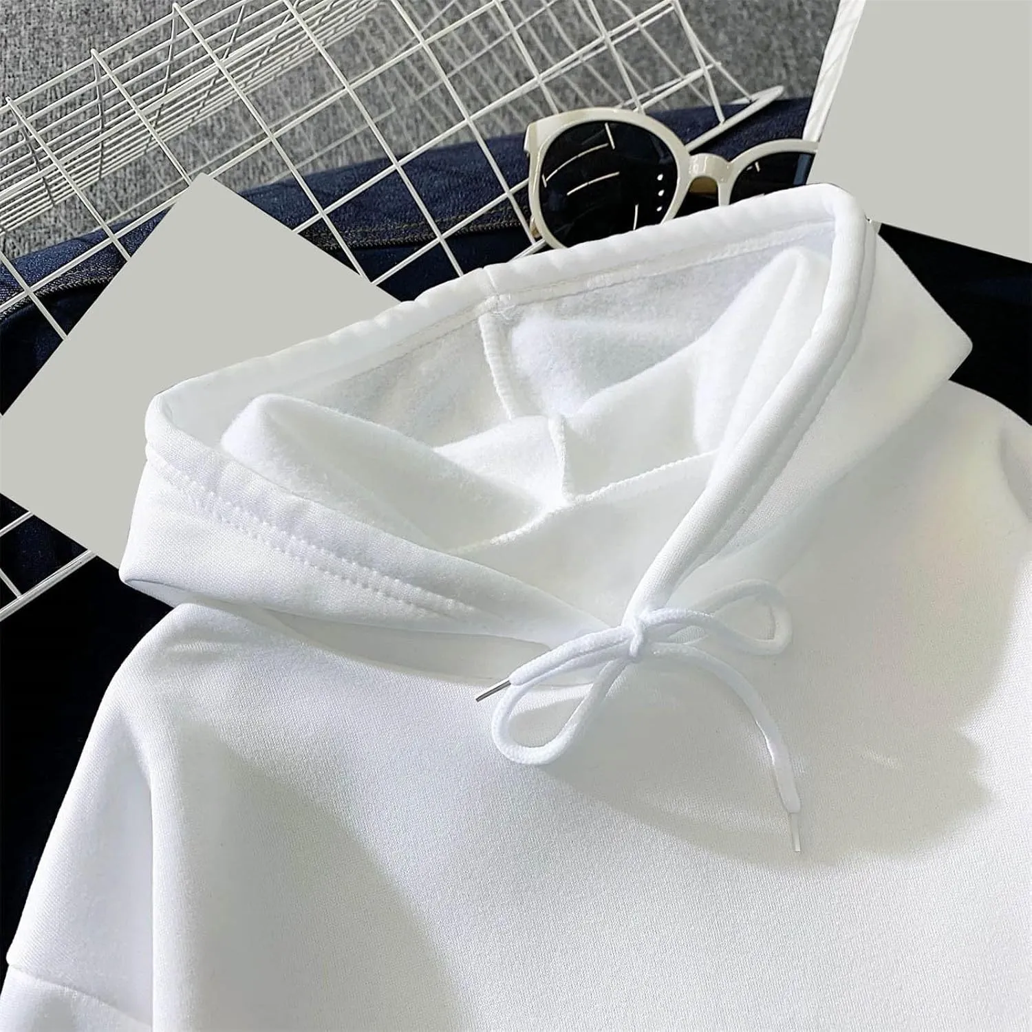 Oversized Hoodies for Women Letter Print Loose Fall Hooded Preppy Sweatshirt Long Sleeve Drop Shoulder Pullovers Tops
