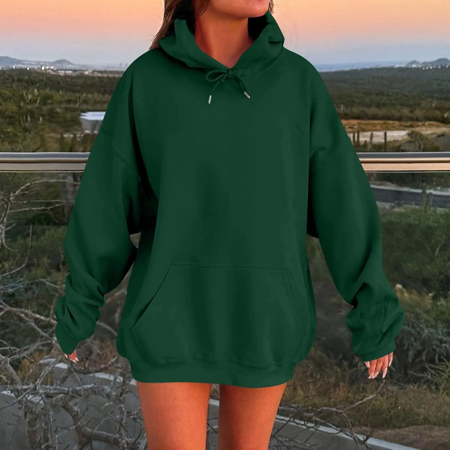 Oversized Hoodies for Women Plus Size Comfy Fleece Sweatshirts with Pockets Y2K Loose Long Sleeve Pullover Sweater