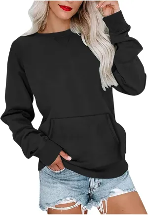 Oversized Sweatshirt for Women Crewneck Casual Long Sleeve Shirts Basic Pullover Top Fashion Clothing Outerwear