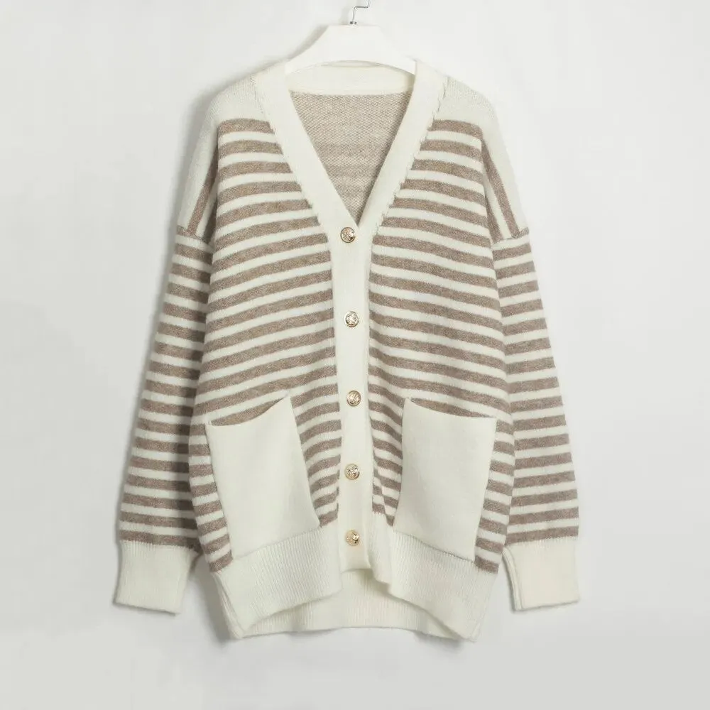 Pamela Cosy Fashion All-match Patchwork Style Women Sweater