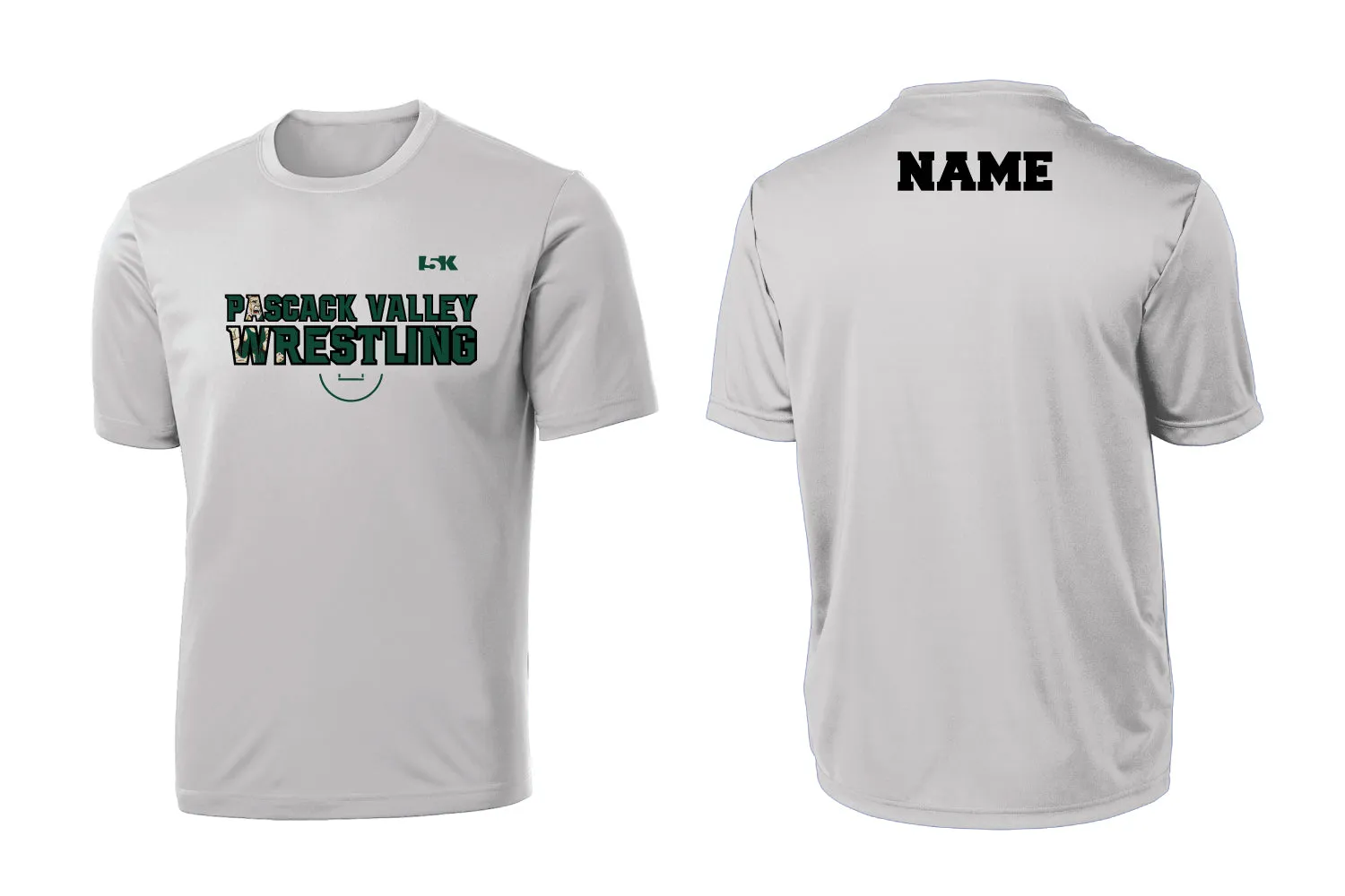 Pascack Valley Wrestling Dryfit Performance Tee - Black / Silver