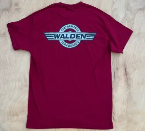 Performance logo: Burgundy