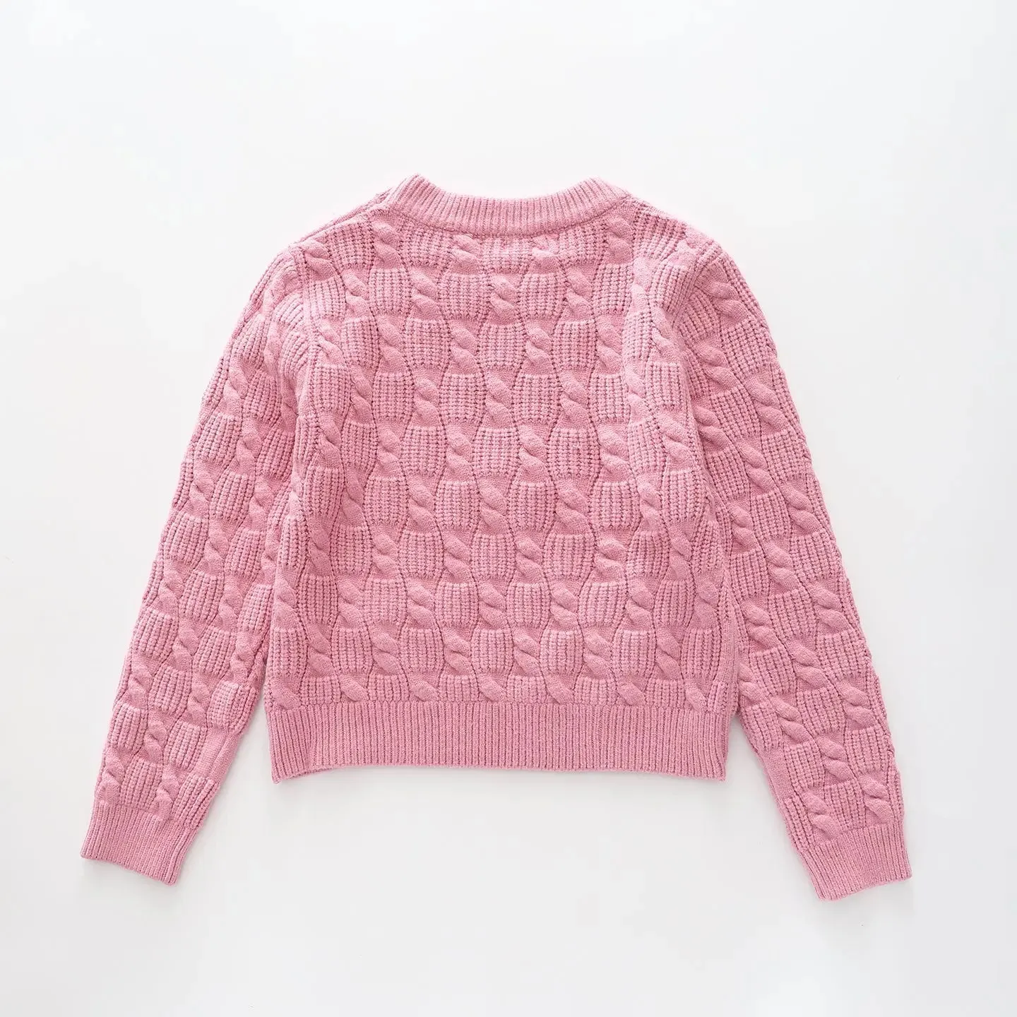 Pink Bow, Older Girls Knit Jumper