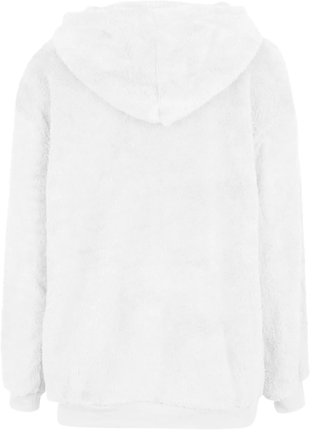Quarter Zip Pullover Women Comfy Warm Sherpa Fleece Hooded Sweatshirts Ladies 1/4 Zip Winter Sweaters Outwear