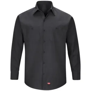 Red Kap SX10 Men's Long Sleeve Rip Stop Work Shirt with MIMIX - Enhanced Mobility, Durable Ripstop, Breathable Mesh Panels | Sizes S-4XL