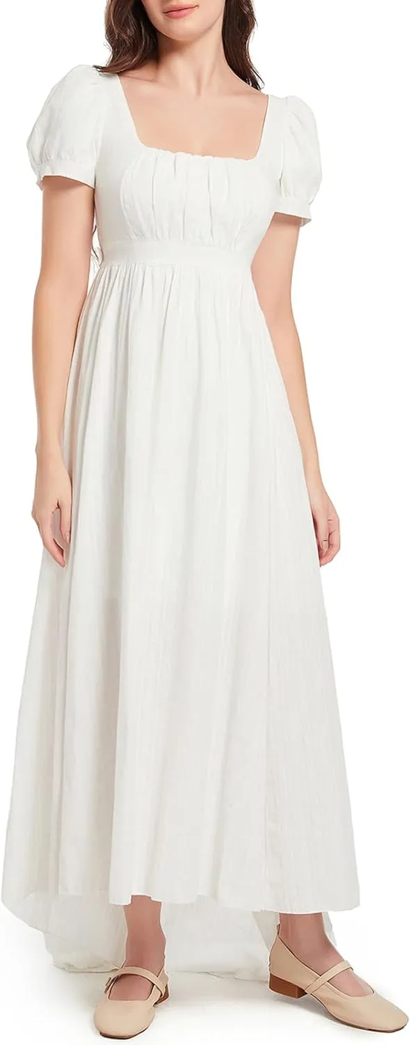 Regency Dresses for Women Luxurious Lace Empire Waist Dress