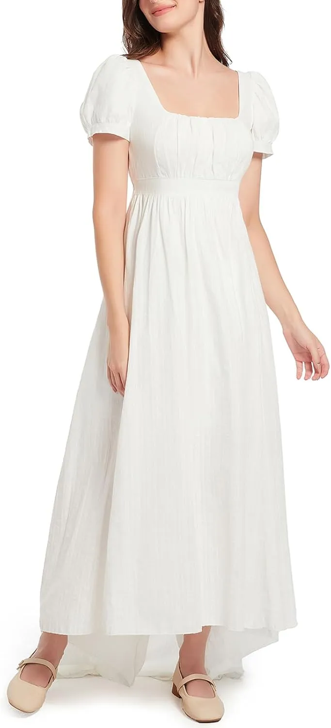 Regency Dresses for Women Luxurious Lace Empire Waist Dress