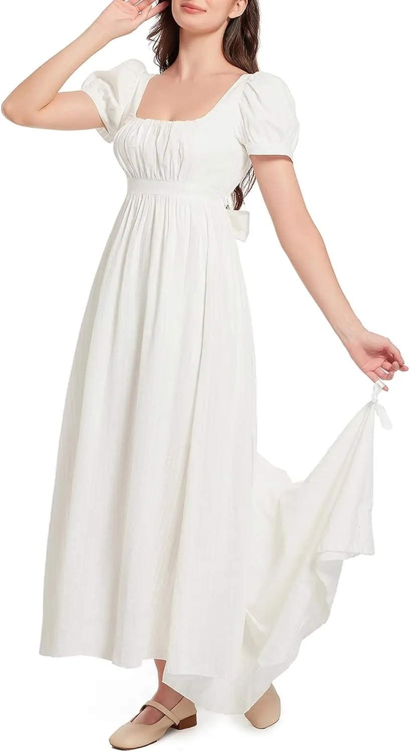 Regency Dresses for Women Luxurious Lace Empire Waist Dress