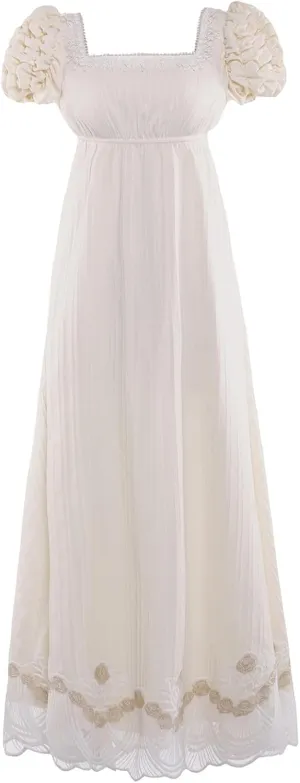 Regency Dresses for Women Luxurious Lace Empire Waist Dress