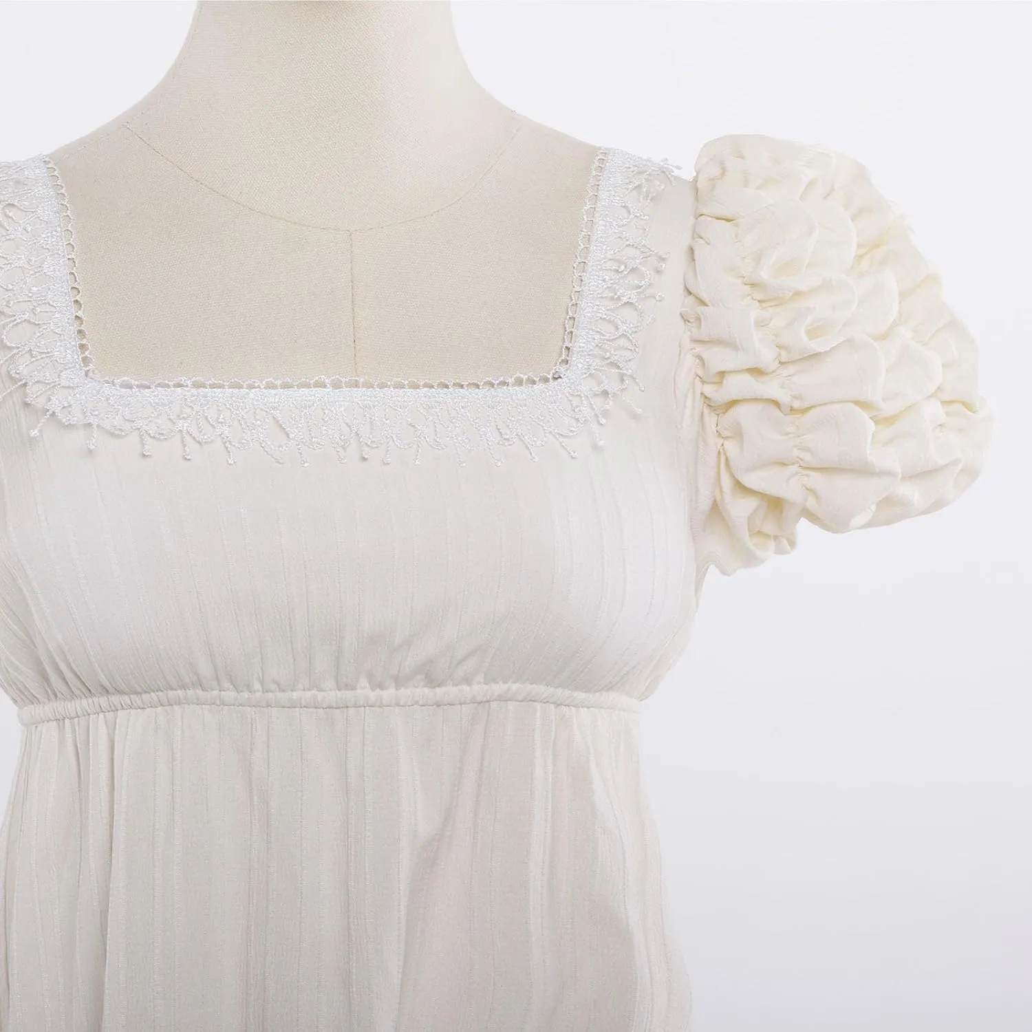 Regency Dresses for Women Luxurious Lace Empire Waist Dress