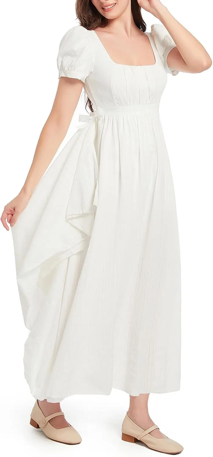 Regency Dresses for Women Luxurious Lace Empire Waist Dress