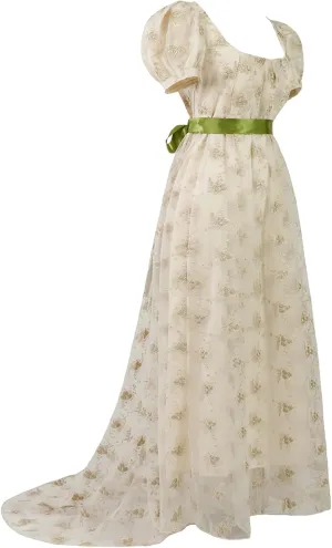 Regency Dresses for Women Luxurious Lace Empire Waist Dress