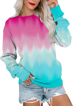 SHAOBGE Womens Fall Crewneck Sweatshirt Light Weight Casual Long Sleeve Oversized Sweatshirt Cute Pullover Fit Hoodies Tops