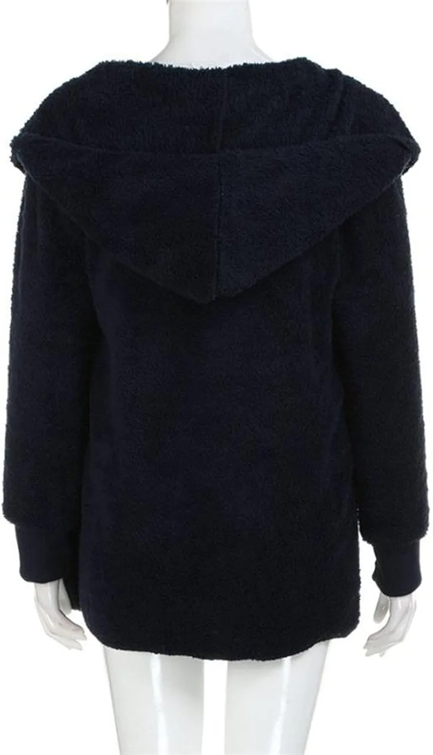 Sherpa Fleece Jacket for Women Plus Size Open Front Cardigan Sweaters Soft Fluffy Outerwear Winter Coats with Pocket