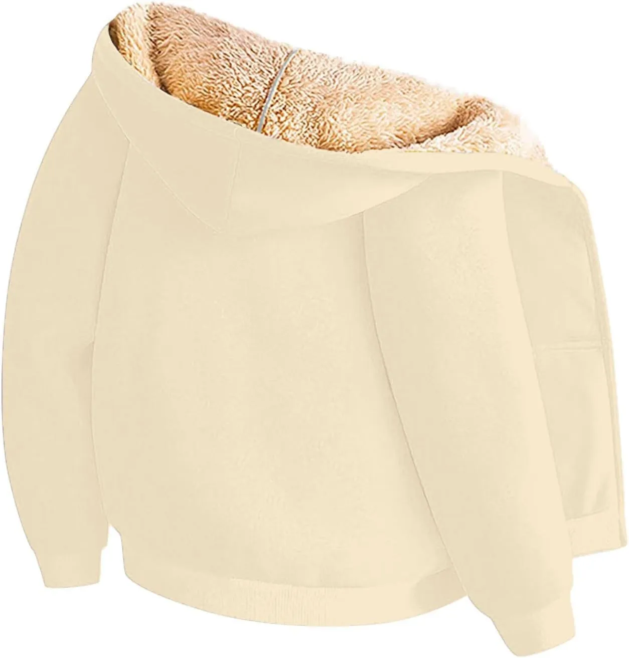 Sherpa Lined Jacket Women,2024 Trendy Zip Up Hoodies Thick Thermal Fleece Sweatshirt Jacket Winter Coat With Pockets