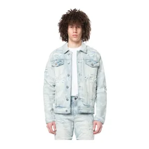 Smoke Rise Mens Lightening Washed Denim Jacket JJ24508-X82 Marshfield Blue