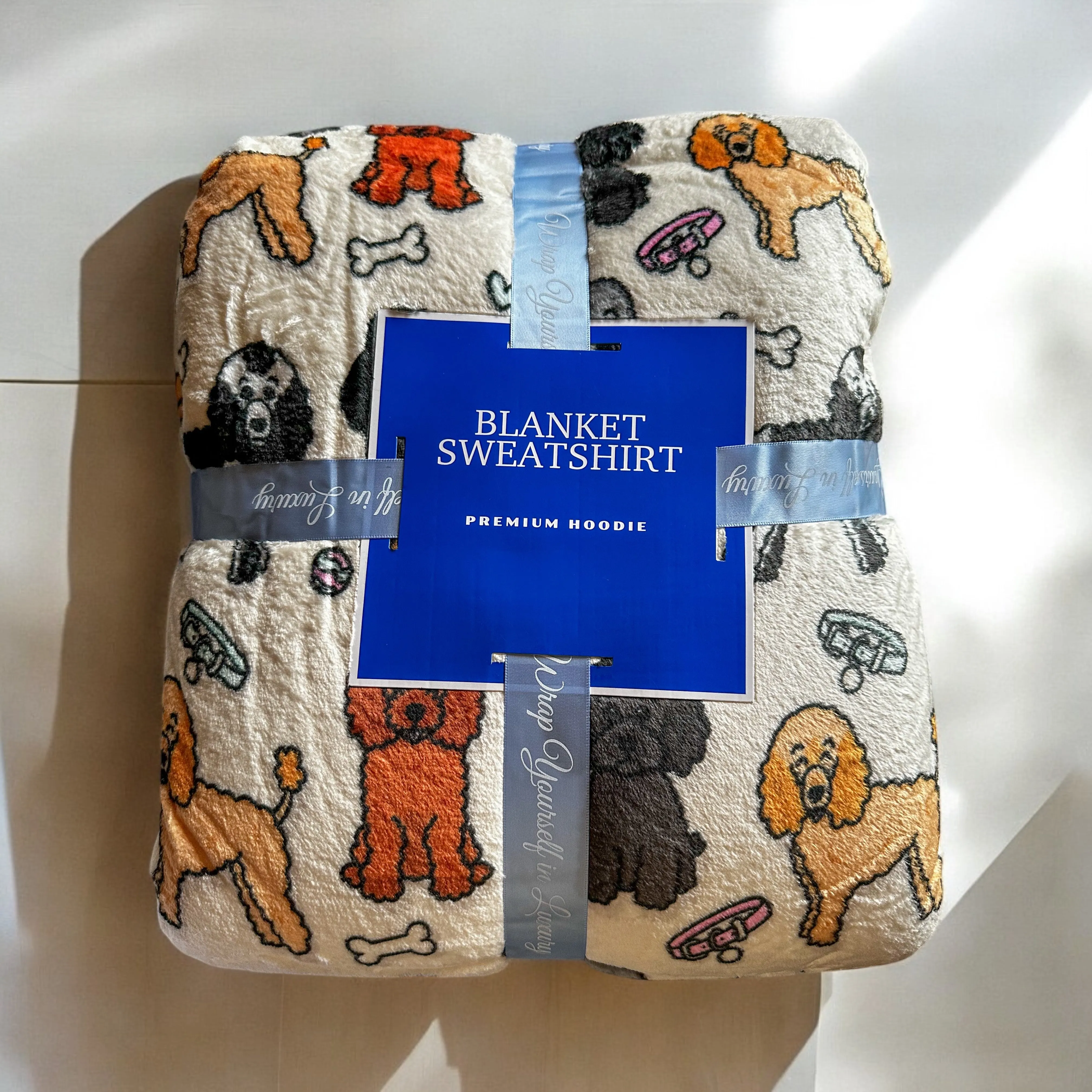 Snuggle Pup Hoodie - Oodles of Poodles - dog lover wearable blanket - dog carrier hoodie