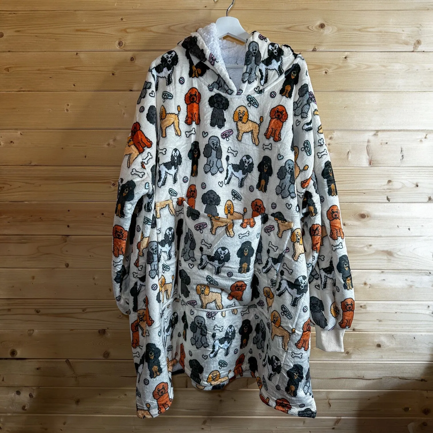 Snuggle Pup Hoodie - Oodles of Poodles - dog lover wearable blanket - dog carrier hoodie