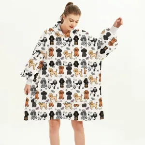 Snuggle Pup Hoodie - Oodles of Poodles - dog lover wearable blanket - dog carrier hoodie