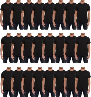 SOCKS'NBULK Men's Cotton Crew Neck Regular T-Shirts Bulk Short Sleeve Lightweight Tees Mix Colors