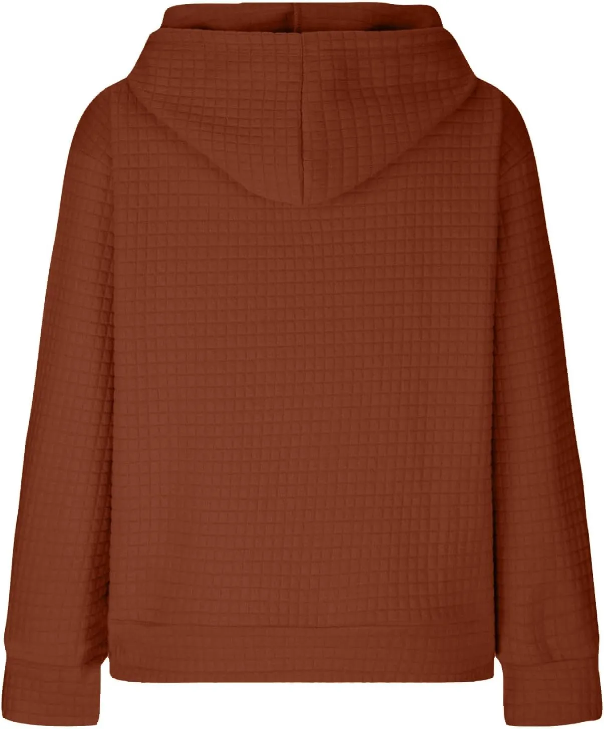 Stessotudo Womens Waffle Knit Hoodies Casual Long Sleeve Cute Football Print Sweatshirts Drawstring Trendy Pullover Tops 2023